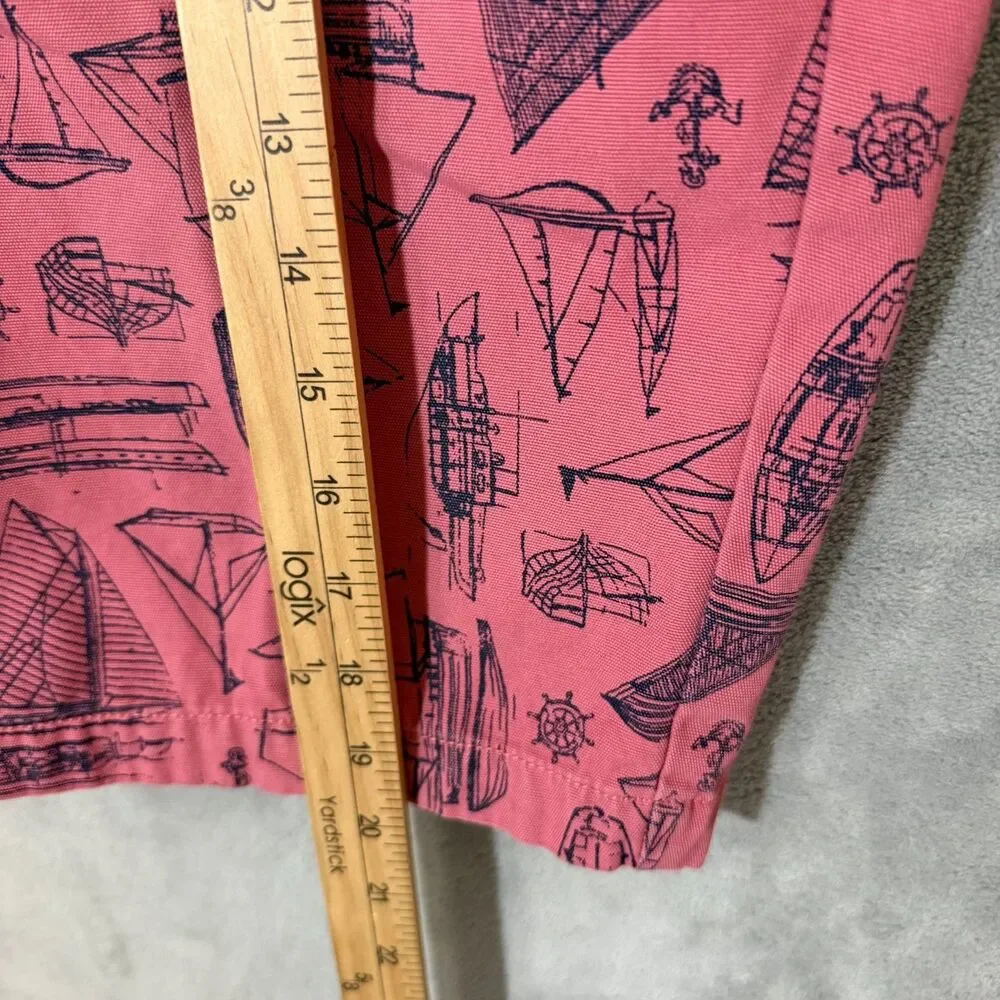 Polo Ralph Lauren Shorts Mens 36 Nantucket Red Pink Nautical Sailboat Chino
